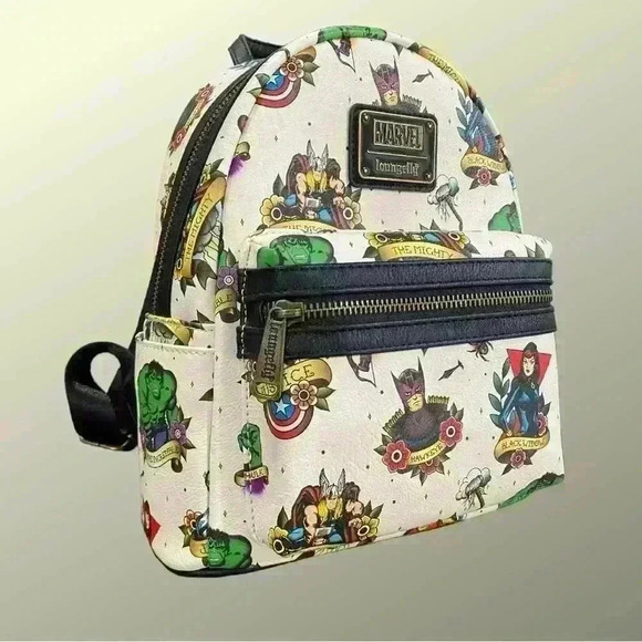 Loungefly Disney Marvel Tattoo Avengers Backpack NEW WITH TAGS - Picture 5 of 9